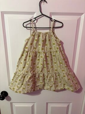 Little Co. by Lauren Conrad Girls Tiered Sundress - Green Palm Print